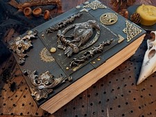 Book of Shadow Witch Grimoire Journal Blank Witchcraft Raven 8x6
