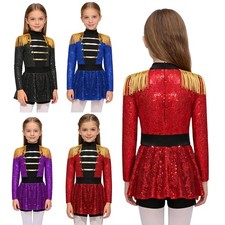 Girls Dress Up Role Play Costume Halloween Uniform Stretchy Long Sleeve Party