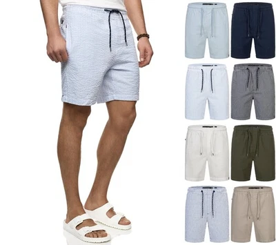 Short Indicode pour hommes INAlizzo-seersuckershorts bermuda pantalon court... - Photo 1/2