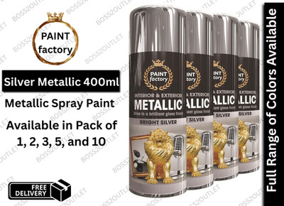 Metallic Bright Silver Sprühlack 400ml - Hochglanzlack| Multipack