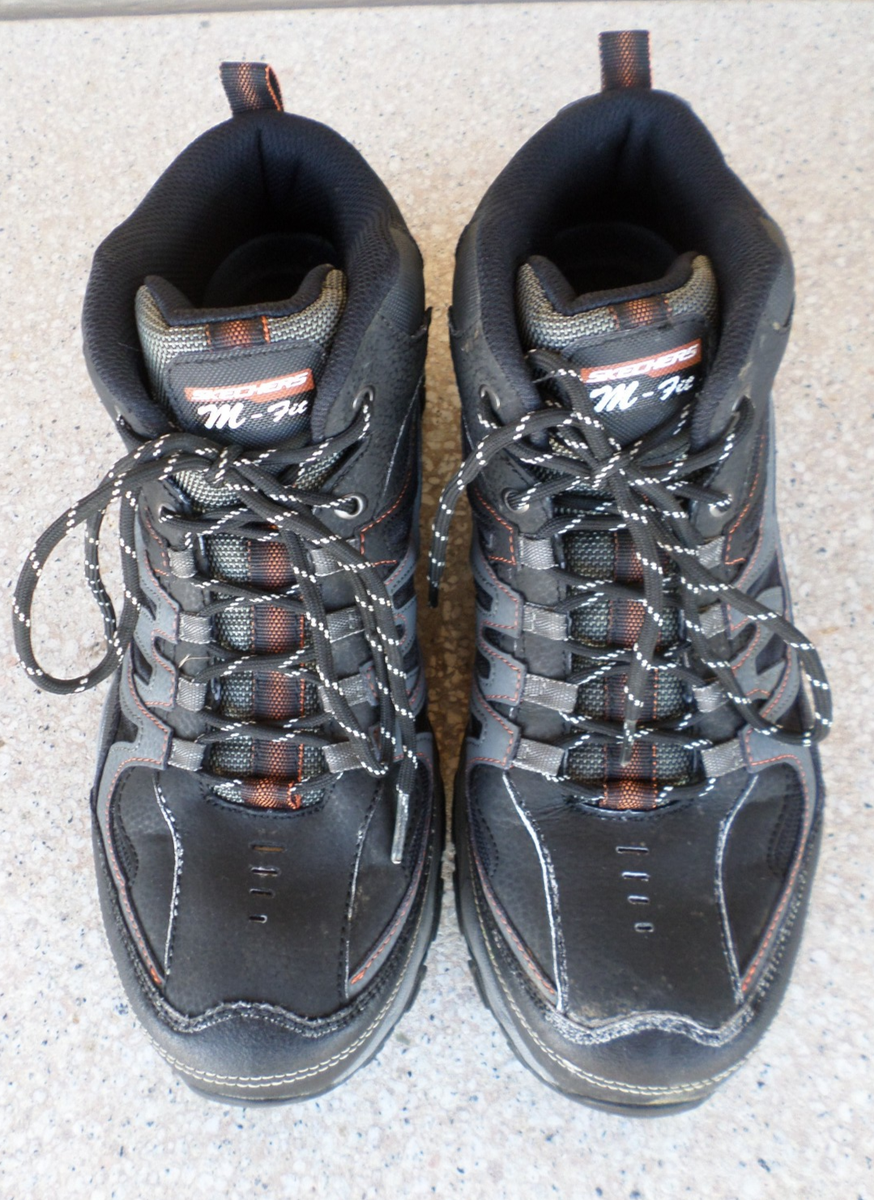 Skechers M-Fit After Burn Geardo size 11 mid hikers shoes boots black gray VGUC Amazon.com | Skechers Sport After Burn-M. Fit 2.0 Men main image 3