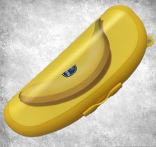 Custodia Porta Banana Rigida Gialla Salva Frutta Contenitore BPA Free per Scuola