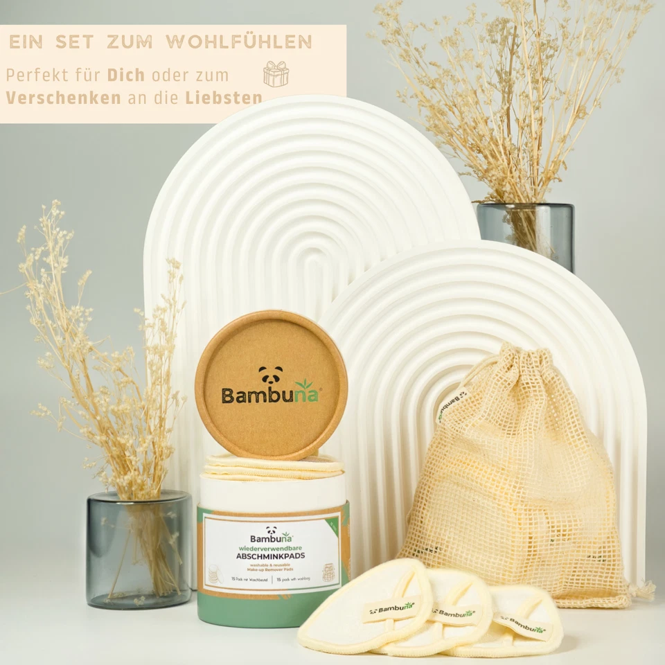 BAMBUNA 15 Reusable Premium Bamboo Makeup Removal Pads | Washable - Image 4 of 4