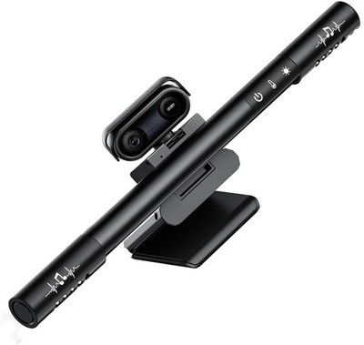 4K Webcam with Ring Light & Microphone, 4K Ultra HD Streaming Camera
