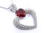 thumbnail 2 - Twinkling White Heart Use Austria Crystal 18K White Gold-Plated Necklace