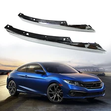 For 2016-2018 Honda Civic Headlight Eyelid Molding Filler Chrome Pair L&R Side