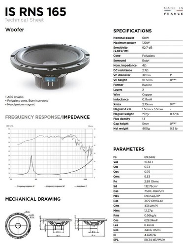 Casse Altoparlanti Anteriori FOCAL plug e play IS RNS 165 per DACIA SANDERO - Imagen 4 de 4