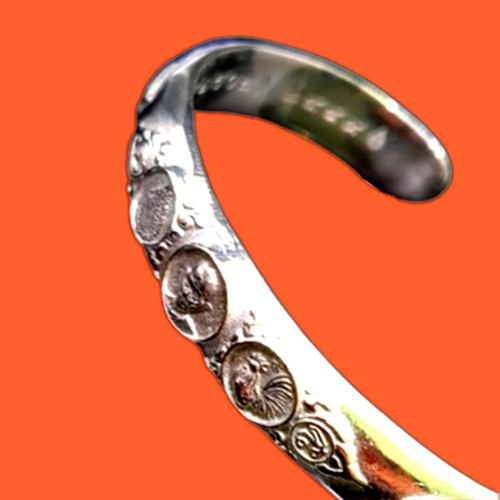 Luang Phor Ruay Armband Thai Success Amulett Alpaka Silber Glück Talisman selten - Bild 5 von 7