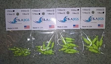 40 Yellowtail Snapper Jigs  MIXED WEIGHTS 1/32 1/16 3/32 1/8oz Color Choice