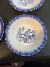 Blue Spider Embossed Web Saucers And Bowls (8)