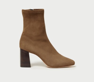 Loeffler Randall Elise Cacao Stretch Bootie Suede 7