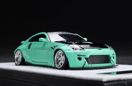 YM 1:64 JDM Green 350Z Pandem Fairlady Sports Model Diecast Resin Car - Picture 5 of 11