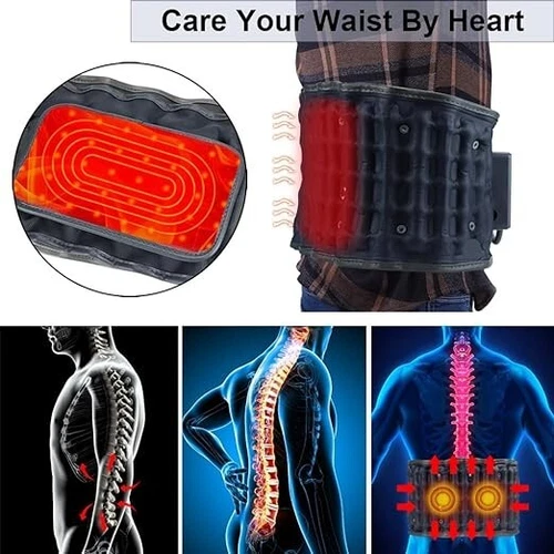 Cordless Heated Lumbar Decompression Belt for Lower Back Pain, Back Traction - Picture 2 of 7