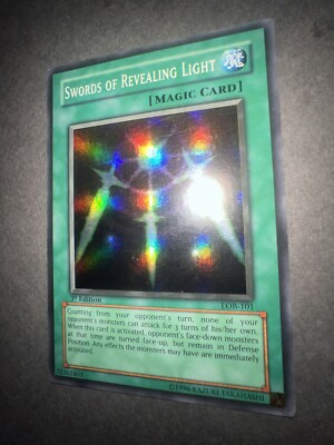 yugioh wavy cards Exodia the Forbidden One Yu-Gi-Oh! LOB 1st Edition Wavy #124 PSA 8 main image 1