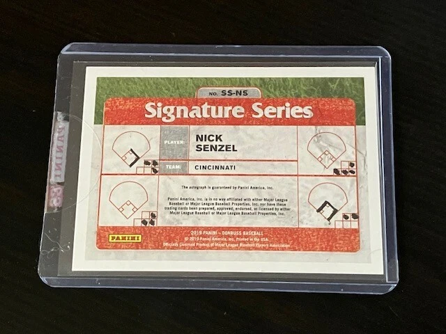 NICK SENZEL auto rc 2019 Panini Donruss SIGNATURE SERIES PINK FIREWOKS *sealed* - Image 2 of 2