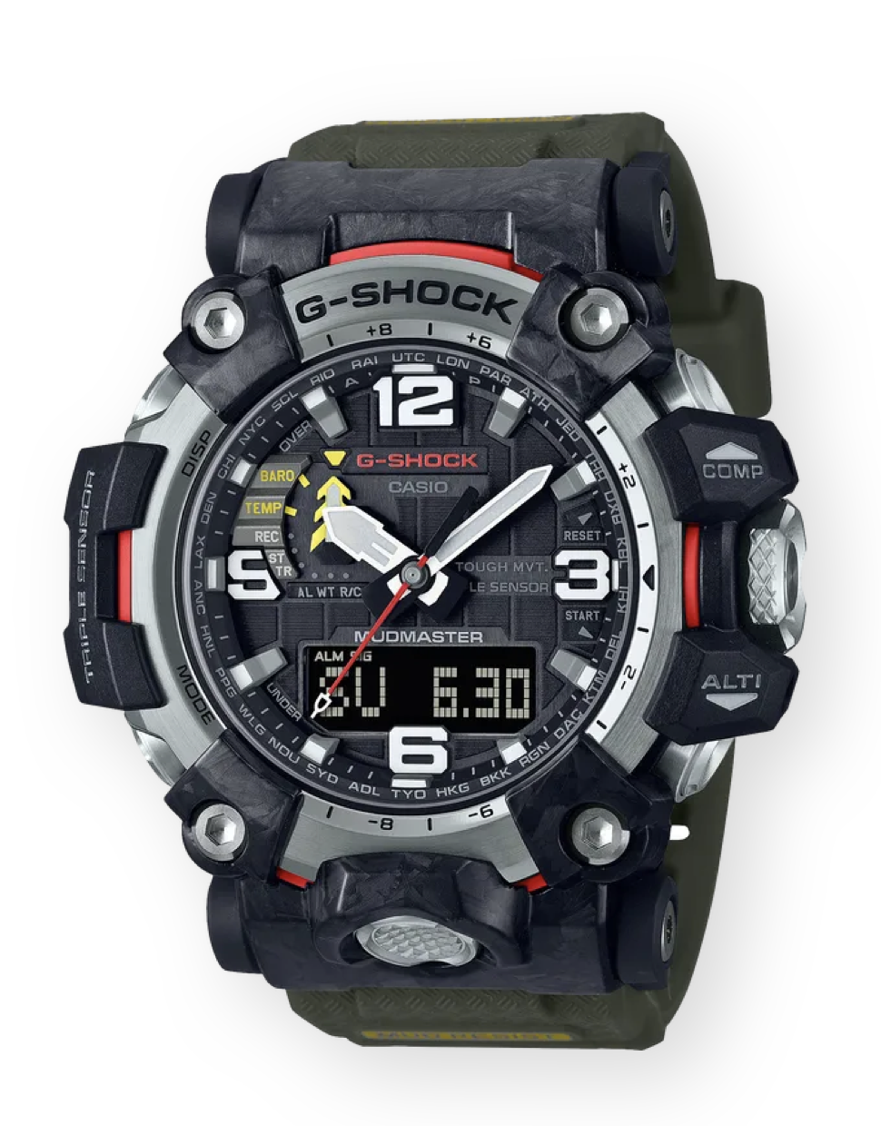 Casio G-Shock Master of G Mudmaster 54mm Men's Black Resin Case