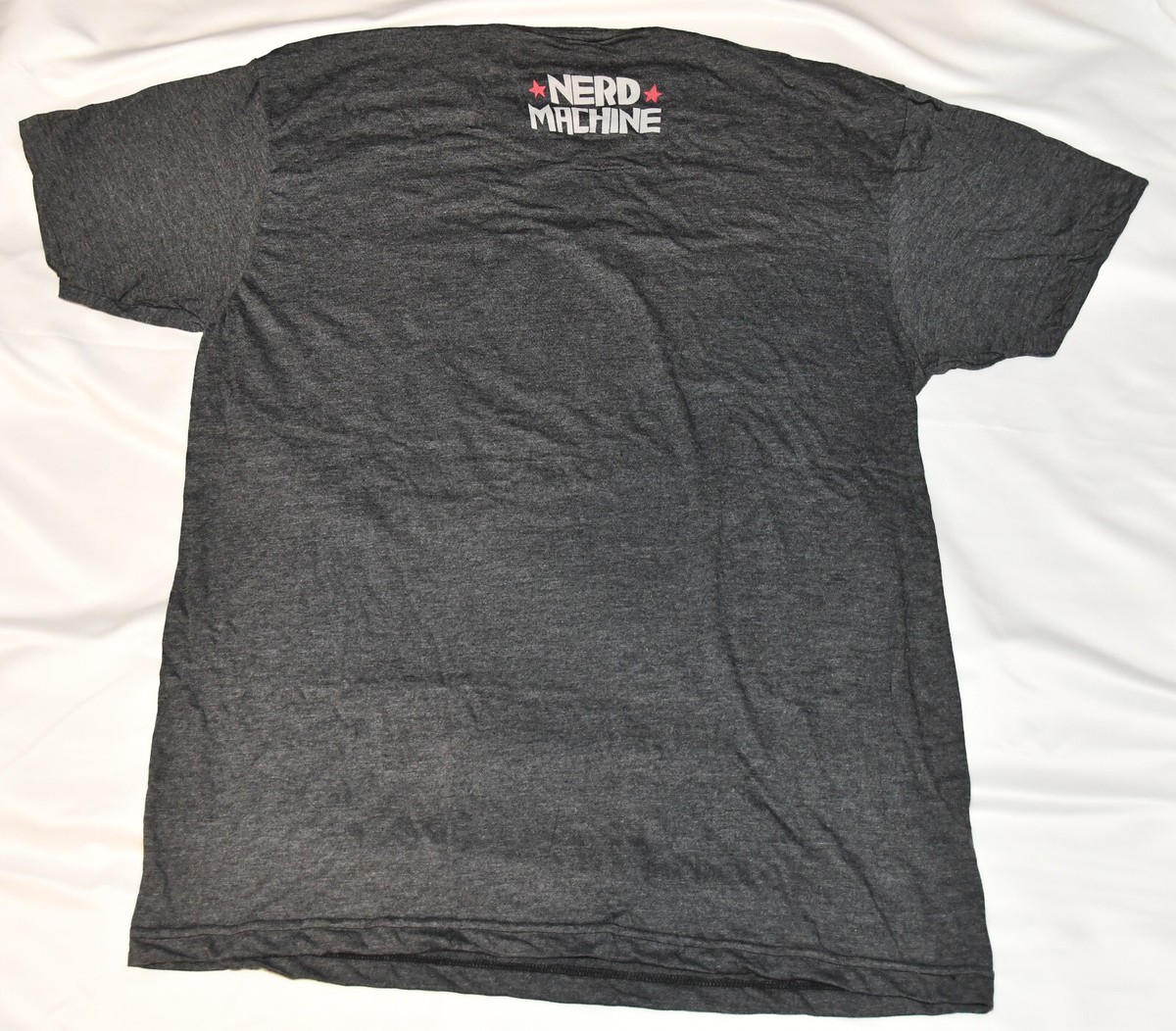 NEW! GEARS OF WAR 3 Nerd Machine T-Shirt Dark Grey Large Crimson
