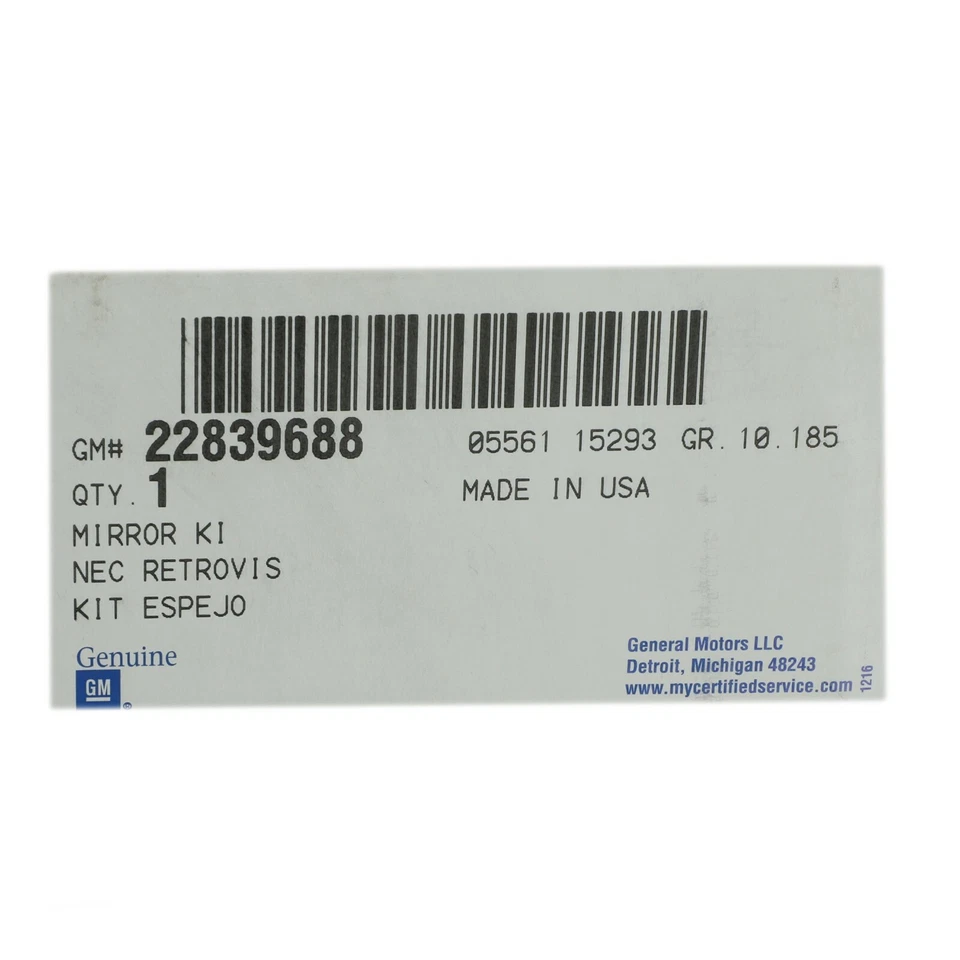 Espejo retrovisor eléctrico exterior genuino GM 2013-2014 Cadillac 22839688 Foto 2 de 4