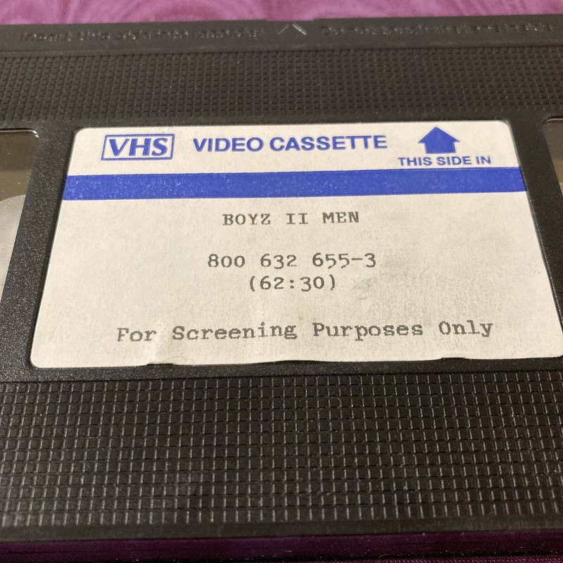 Boyz II Men Promo VHS Cassette Tape 1994 Then II Now Screening White Label R&B