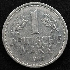 West Germany 1 Mark 1985D, Coin, Inv#F621