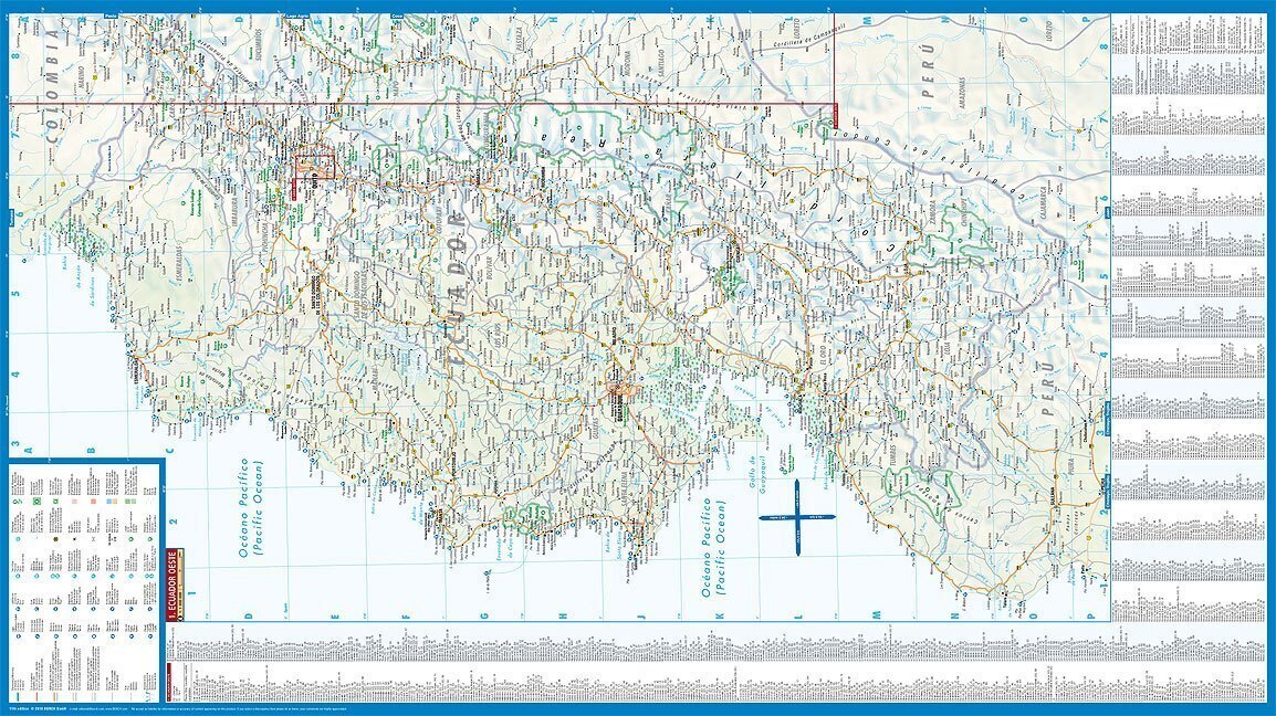 Thumbnail - Borch Map Ecuador (land-)karte Mehrfarbendruck. Gefalzt 2 S. Deutsch