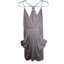 BCBGeneration Silver Sheath Dress Size Large