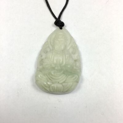 Black Green Jade Amulet Pendant  247