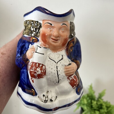 Antiker Toby Krug Staffordshire Gaudy England Allertons 19. Jahrhundert