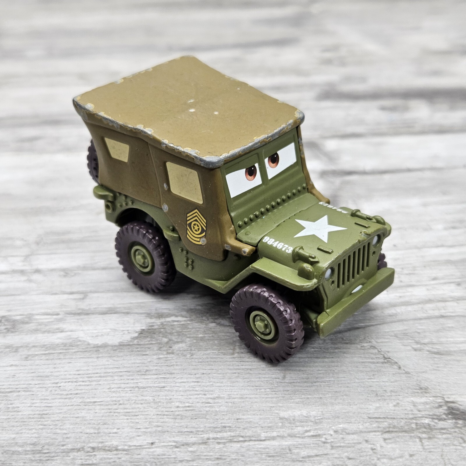Mattel Disney Pixar Cars Toy Car Race Team Sarge Jeep Army Green ...