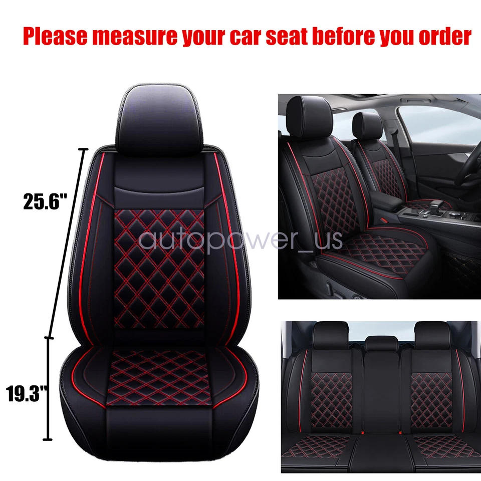 Full Set Fits ACURA RDX 2008-2023 Car 5-Seat Cover PU Leather Cushion Covers Foto 2 de 4