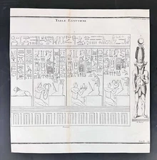 Table Egyptiene Engraving Bernard de Montfaucon Vol II pl 139