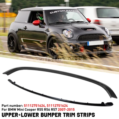 Upper+Lower Grille Hood Molding Trim Set For Mini Cooper R55 R56 R58 R59 2007-15