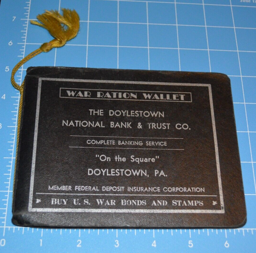 WWII War Ration Wallet Book Doylestown Bucks County PA Godshall Family