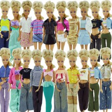 1x DOLLS TOYS DRESS CLOTHING JEANS & TOP BLOUSE SHIRT & SHOES OUTFIT UKSELLER