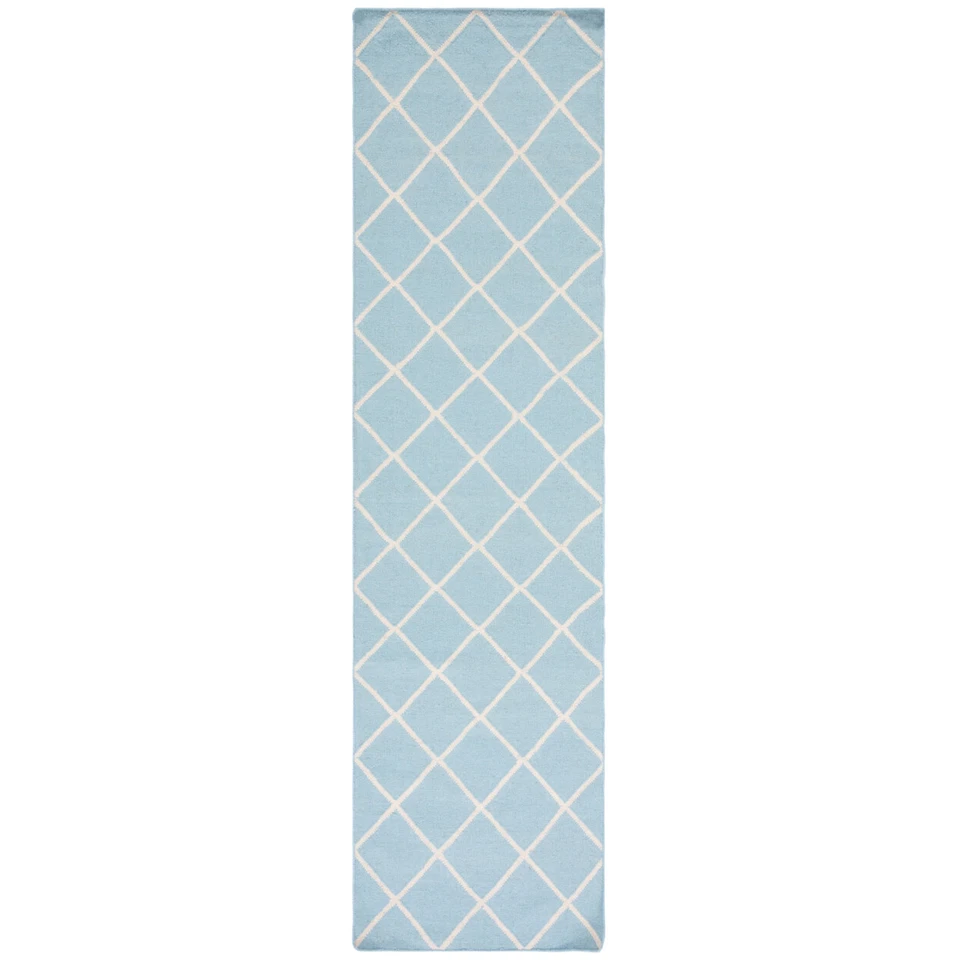 SAFAVIEH Dhurries DHU565B Light Blue / Ivory Rug - Image 2 of 4