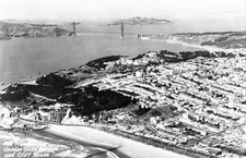 1940s SAN FRANCISCO AERIAL CLIFF HOUSE,SUTRO BATHS,PLAYLAND,RICHMOND DT~NEGATIVE