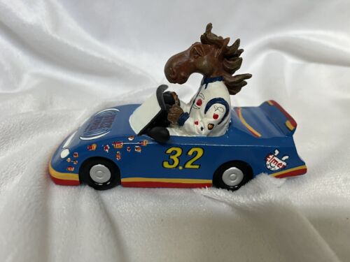 Montana Silverman  Elmer The Horse Driving Race Car Figurine  In Box - Photo 1 sur 9