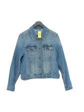 Mantaray Women's Jacket Uk 16 Blue Cotton With Elastane Bomber Jacket