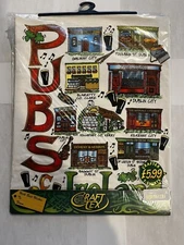 Vintage Craft Tex Irish Pubs Mens XL White T Shirt New