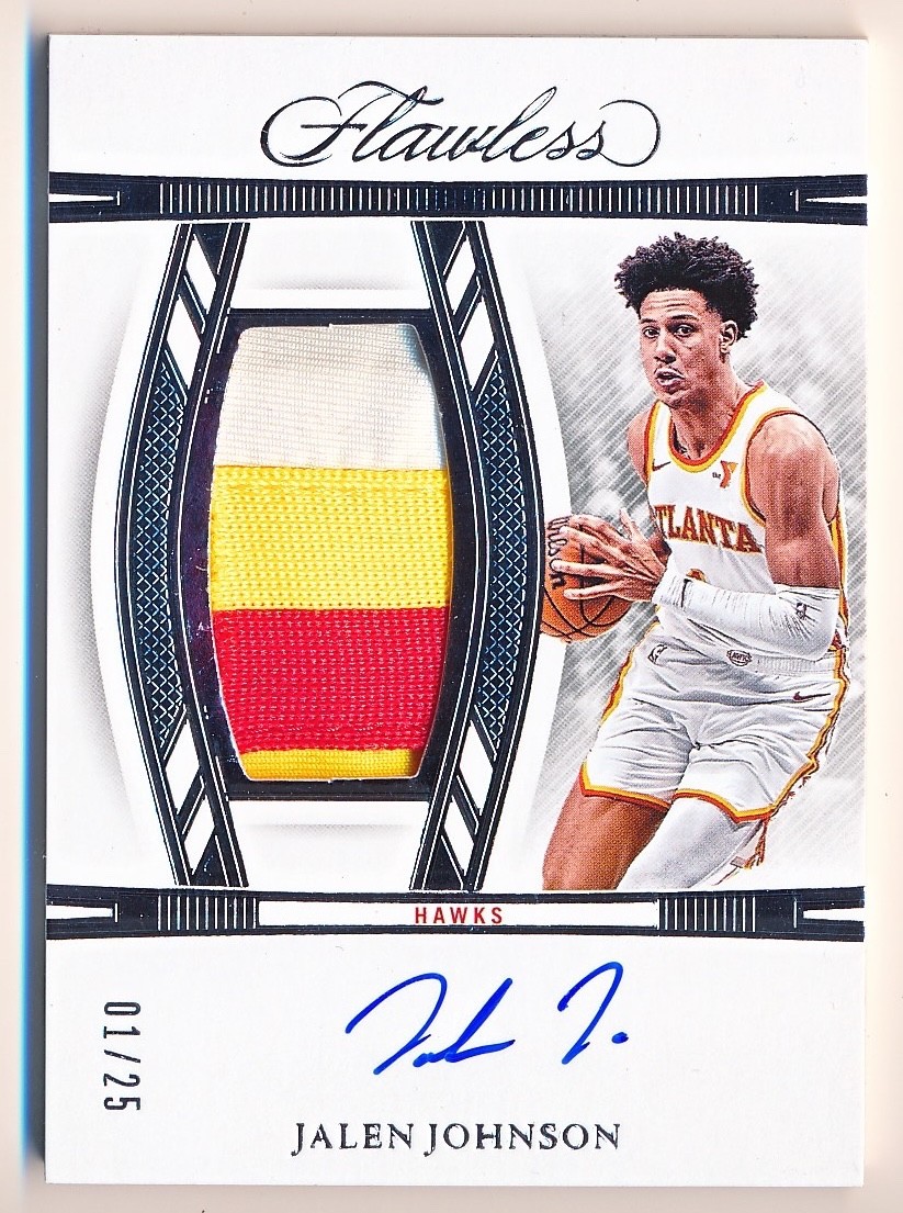 2023-24 Flawless Jalen Johnson Vertical Patch Auto #VPA-JJA (01/25) - JSY #