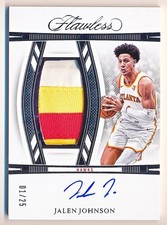 2023-24 Flawless Jalen Johnson Vertical Patch Auto #VPA-JJA (01/25) - JSY #