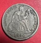 1890 US Seated LIBERTY SILVER Dime! "Philadelphia" Mint Strong "LIBERTY"! VF!