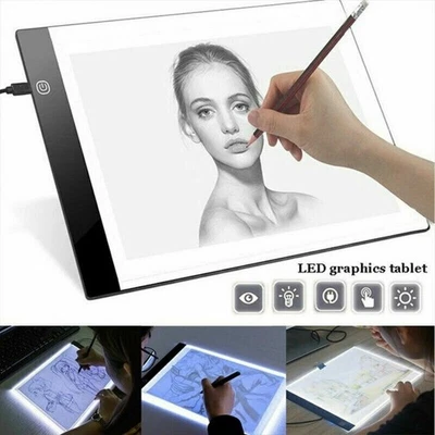 A4 LED Dimmbar Lichttisch Leuchttablet Tracing Lightpad Board Zeichenbrett USB - Bild 1 von 4
