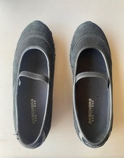 Skechers, Black Suede Women's Ballet Shoe Slip, On Size 8