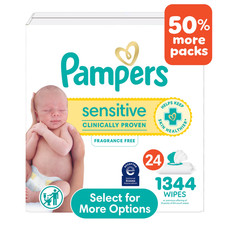 Pampers Sensitive Baby Wipes 1344 Wipes 24 Pack Gentle Skin Care