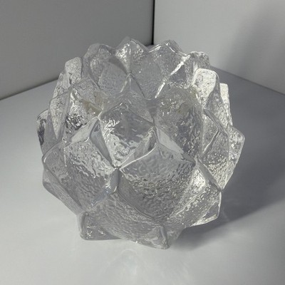 Orrefors Crystal Artichoke Votive Candleholder Sweden Firefly Nimbus 4''