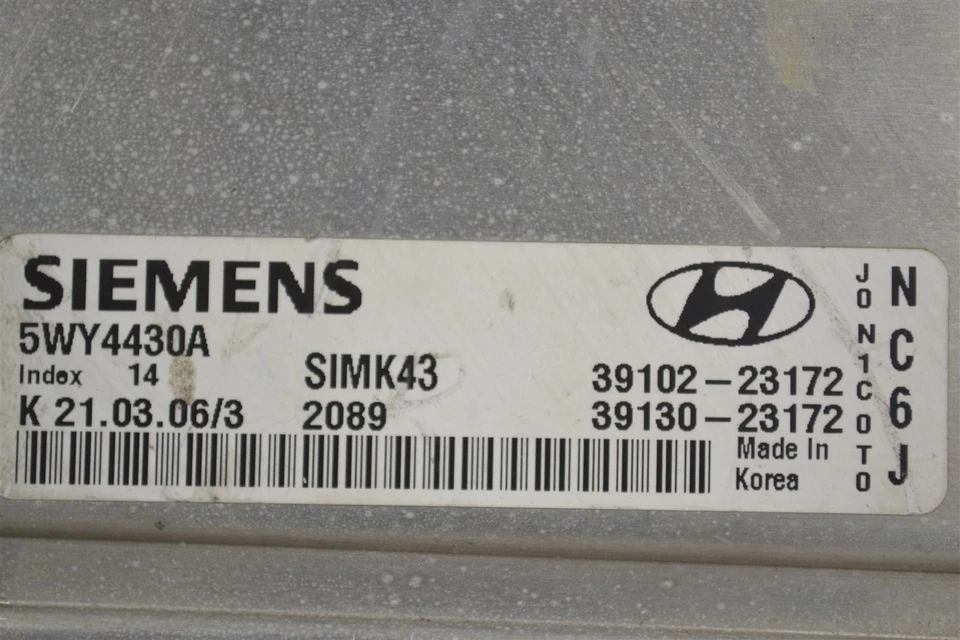 3910223172 Hyundai Elantra 2004-2006 Computadora de control del motor ECU OEM 1F9 575 B11 Foto 3 de 4