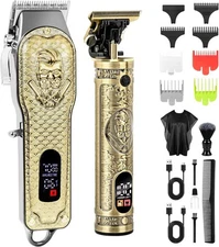 Professional Hair Clippers for Men, Cordless Barber Clippers and Trimmer Set