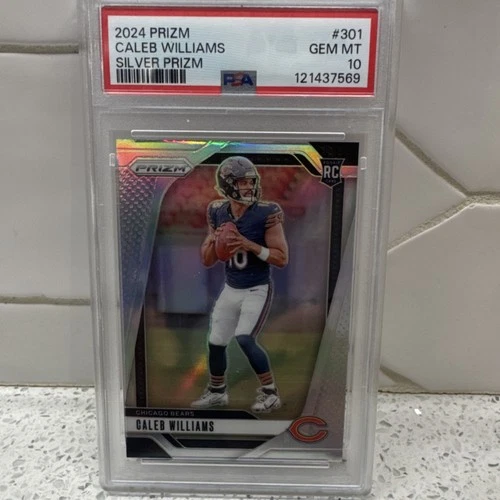 2024 Panini Prizm Caleb Williams #301 Silver Prizm Rookie PSA 10 Chicago Bears