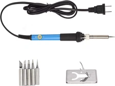 Electronics Soldering Iron Kit，60W 110V Adjustable Temperature Welding Tool Set,